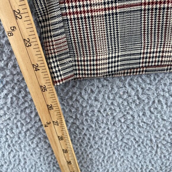En Creme Pants Womens Small Ivory Houndstooth Plaid Wide Leg Pleated Office NWT - Picture 11 of 14
